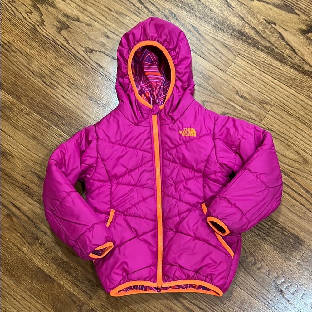 The North Face Fuchsia and Tangerine Quilted Jacket